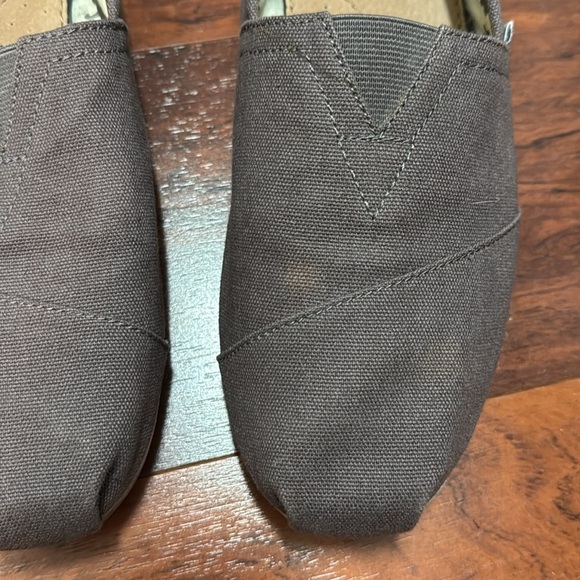 Toms Gray Canvas Slip-On Loafers - Picture 2 of 7